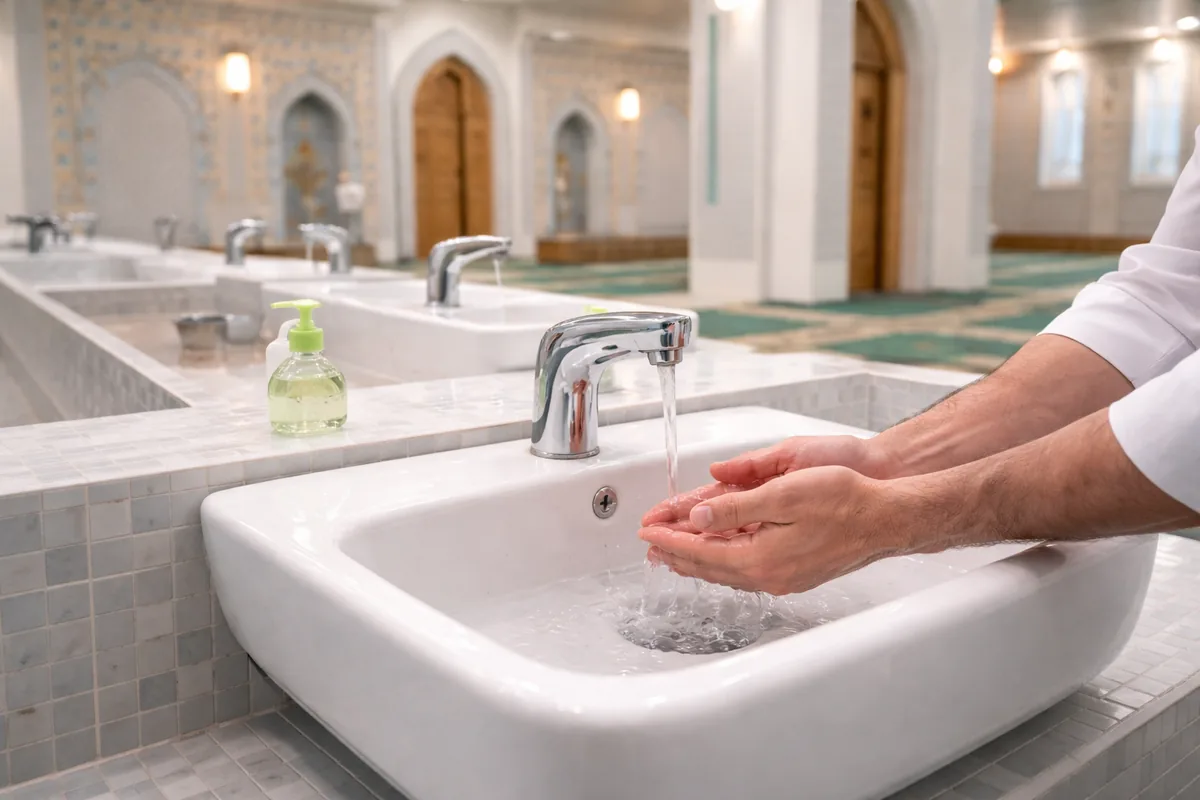 Comment entretenir un lavabo d'ablutions en céramique antibactérienne dans une mosquée