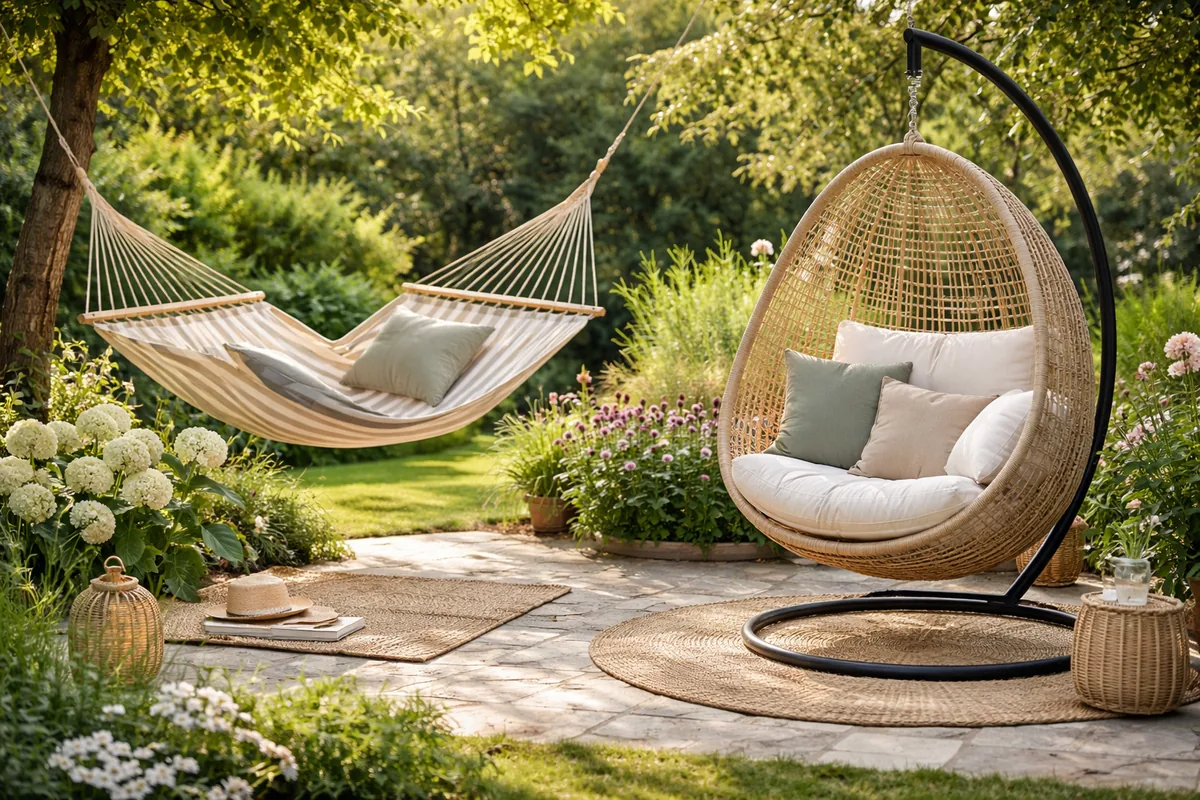 Quels sont les hamacs et fauteuils suspendus les plus confortables pour votre jardin